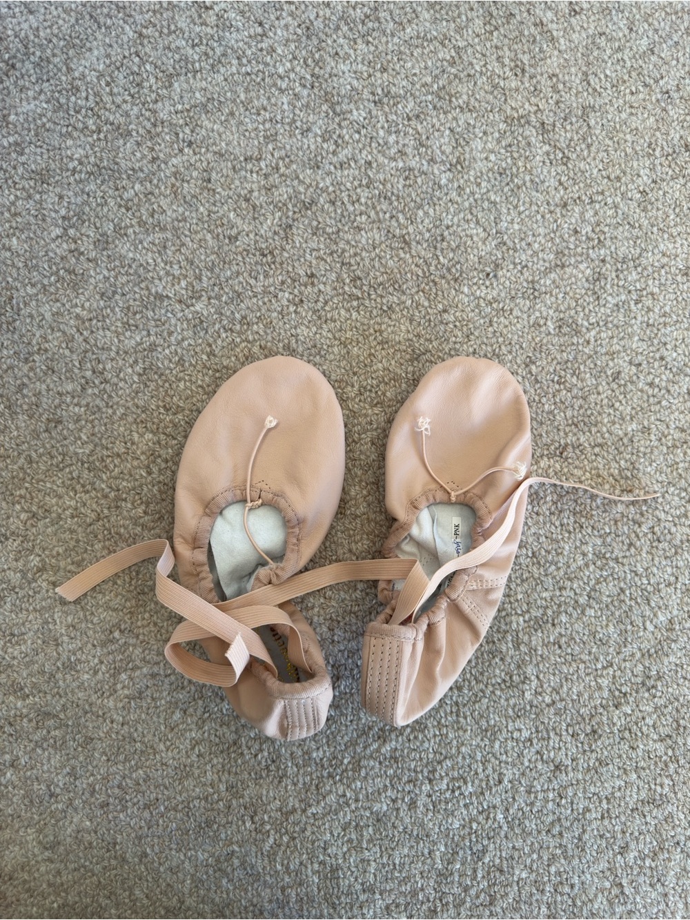 Women’s Ballet Shoes in Light Pink - Soft Leather Dance Slip-Ons
